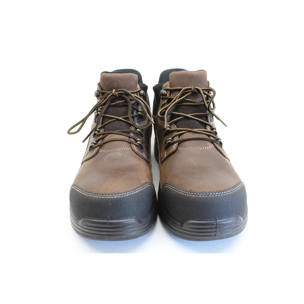 Orthofeet Men's 10 US Hands Free Safety Composite‎ Toe Brown Work Boots 40802-D
